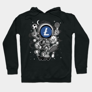 Astronaut Skate Litecoin LTC Coin To The Moon Crypto Token Cryptocurrency Blockchain Wallet Birthday Gift For Men Women Kids Hoodie